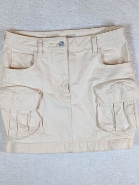 Pilcro Anthropologie Light Beige Cargo Skirts
